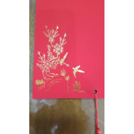 Combo 10 giấy viết thư pháp màu đỏ